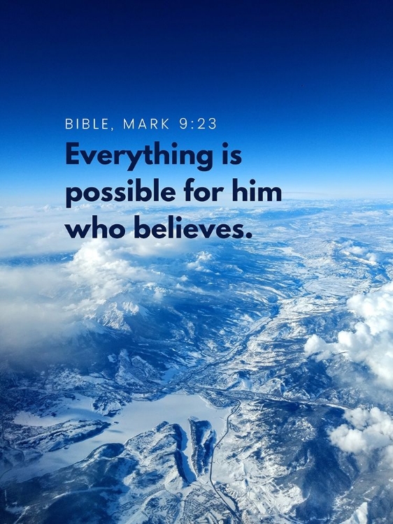 Picture of BIBLE VERSE QUOTE MARK 9:23