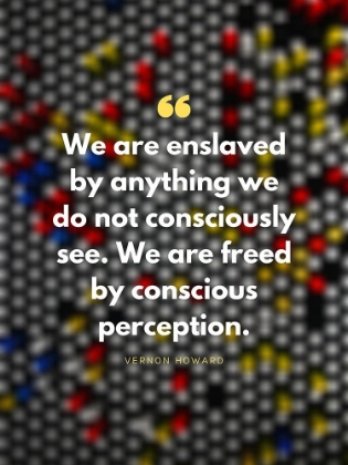 Picture of VERNON HOWARD QUOTE: CONSCIOUS PERCEPTION