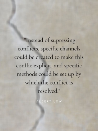 Picture of ALBERT LOW QUOTE: CONFLICT IS RESOLVED