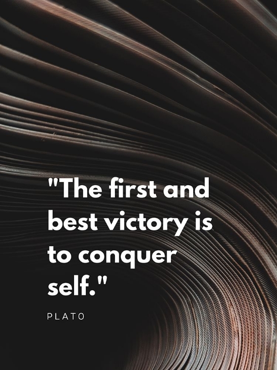 Picture of PLATO QUOTE: CONQUER SELF