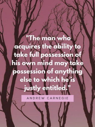 Picture of ANDREW CARNEGIE QUOTE: POSSESSION