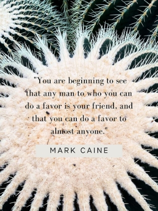 Picture of MARK CAINE QUOTE: FAVOR IS YOUR FRIEND