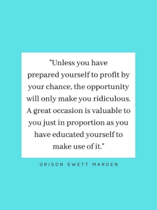 Picture of ORISON SWETT MARDEN QUOTE: PROFIT