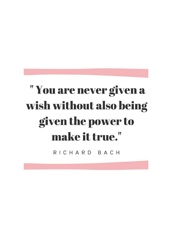 Picture of RICHARD BACH QUOTE: GIVEN THE POWER