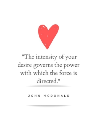 Picture of JOHN MCDONALD QUOTE: INTENSITY OF YOUR DESIRE