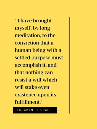 Picture of BENJAMIN DISRAELI QUOTE: MEDITATION