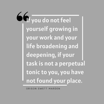 Picture of ORISON SWETT MARDEN QUOTE: GROWING IN YOUR WORK