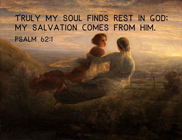 Picture of BIBLE VERSE QUOTE PSALM 62:1, LOUIS JANMOT - POEM OF THE SOUL THE SOULS JOURNEY