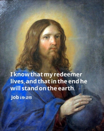 Picture of BIBLE VERSE QUOTE JOB 19:25, GUIDO RENO - CHRIST THE SAVIOR