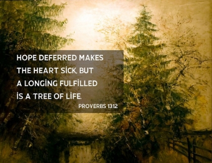 Picture of BIBLE VERSE QUOTE PROVERBS 13:12, LASZLO MEDNYANSZKY  - RIVERSIDE TREES