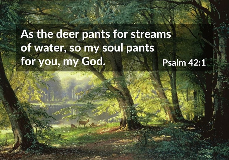 Picture of BIBLE VERSE QUOTE PSALM 42:1, CARL FREDRIK AAGARD - DEER PARK