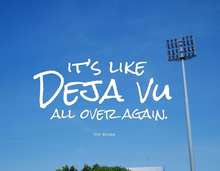 Picture of YOGI BERRA QUOTE: ALL OVER AGAIN