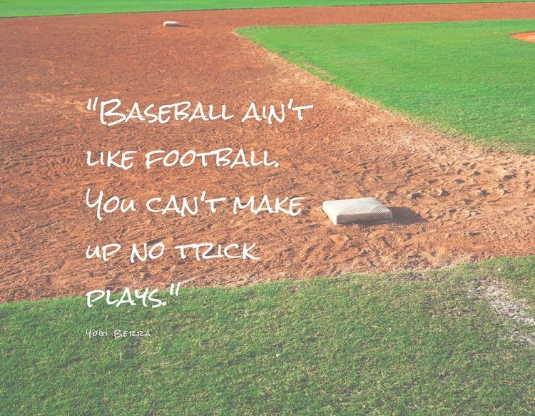 Picture of YOGI BERRA QUOTE: NO TRICK PLAYS