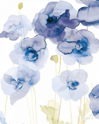 Picture of DELICATE POPPIES III BLUE