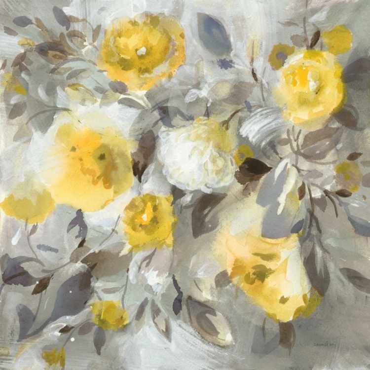 Picture of FLORAL UPLIFT YELLOW GRAY