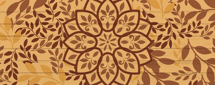 Picture of BROWN MANDALA LEAVES 1