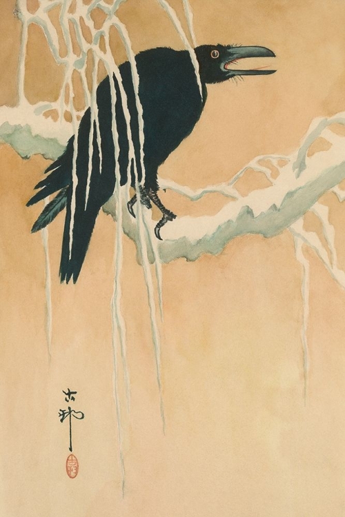 Picture of BLACKBIRD IN SNOW, 1885