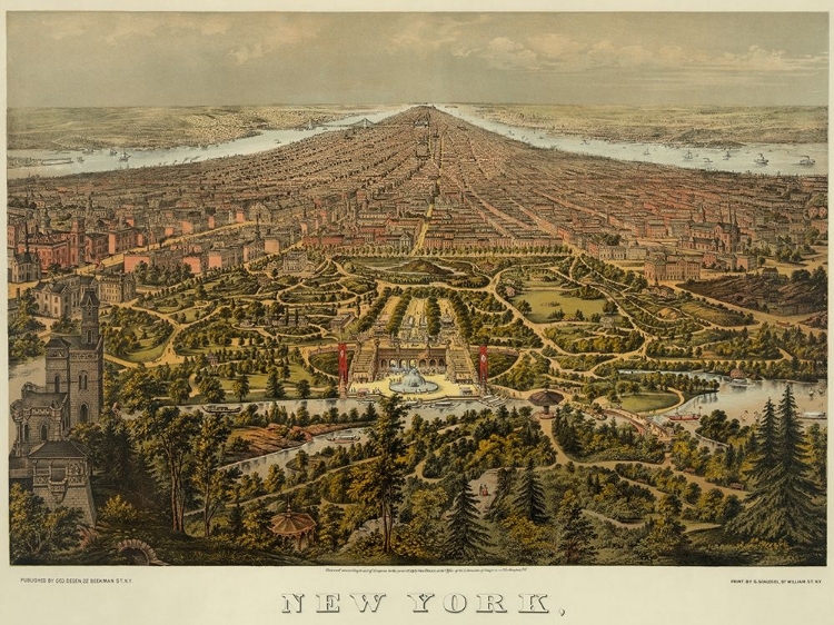 Picture of BIRDS-EYE VIEW OF MANHATTAN, NEW YORK