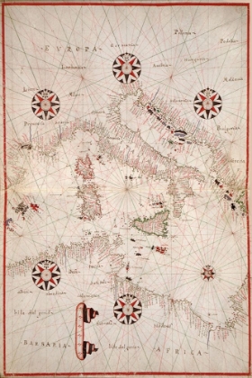 Picture of PORTOLAN ATLAS OF THE MEDITERRANEAN SEA, WESTERN EUROPE, AND THE NORTHWEST COAST OF AFRICA - CENTRAL