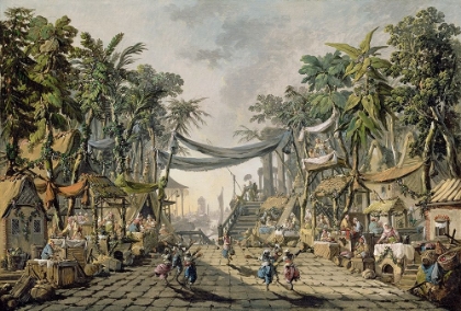 Picture of MARKET SCENE IN AN IMAGINARY ORIENTAL PORT