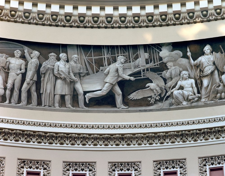 Picture of WRIGHT BROTHERS FRIEZE IN U.S. CAPITOL DOME, WASHINGTON, D.C.