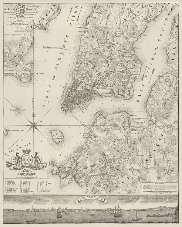 Picture of PLAN OF THE CITY OF NEW YORK, COPIED FROM THE RATZER MAP. SURVEYED IN THE YEARS 1766-1767.