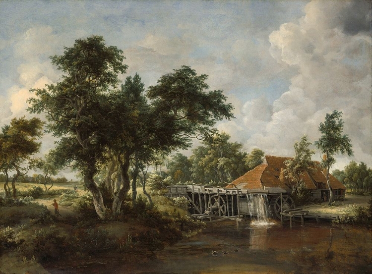 Picture of THE WATERMILL WITH THE GREAT RED ROOF 1665