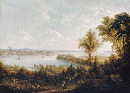 Picture of VIEW OF THE BAY AND CITY OF NEW YORK FROM WEEHAWKEN 1840