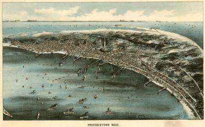 Picture of HARBOR WITH SHIPS AT PROVINCETOWN-MASSACHUSETTS 1910