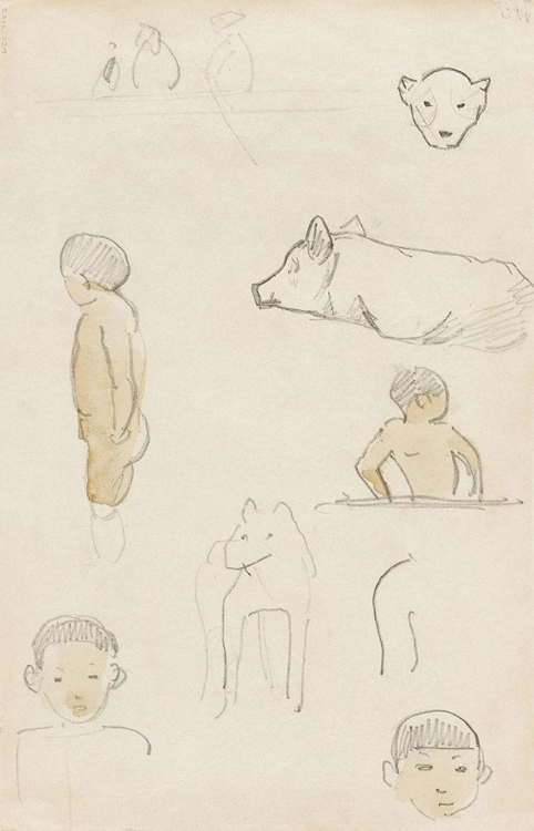 Picture of SKETCHES OF STANDING FIGURES AND ANIMALS