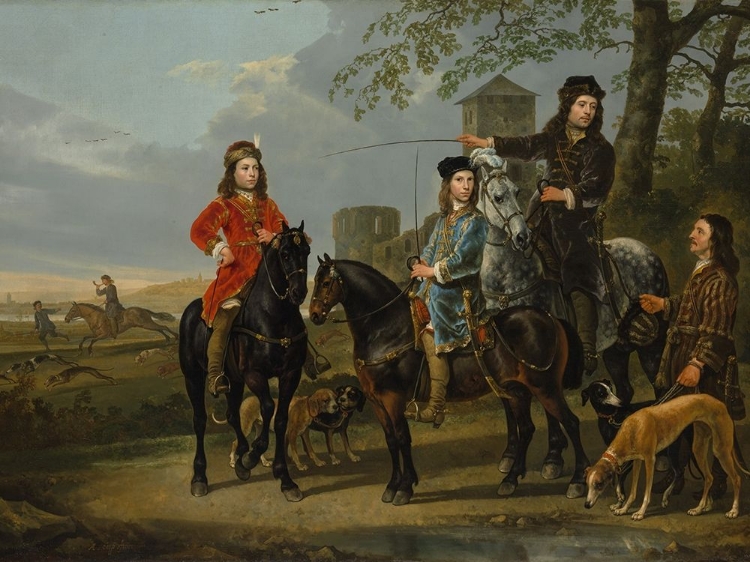 Picture of EQUESTRIAN PORTRAIT OF CORNELIS AND MICHIEL POMPE VAN MEERDERVOORT