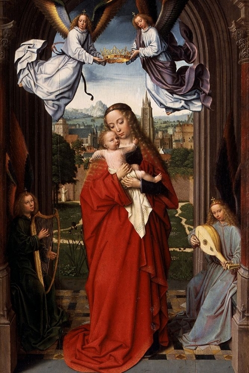 Picture of VIRGIN AND CHILD WITH FOUR ANGELS