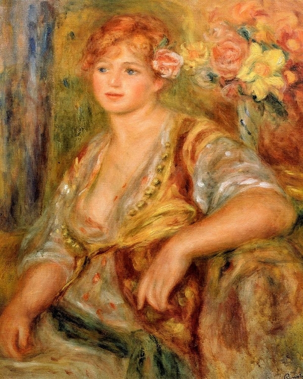 Picture of BLONDE GIRL WITH A ROSE