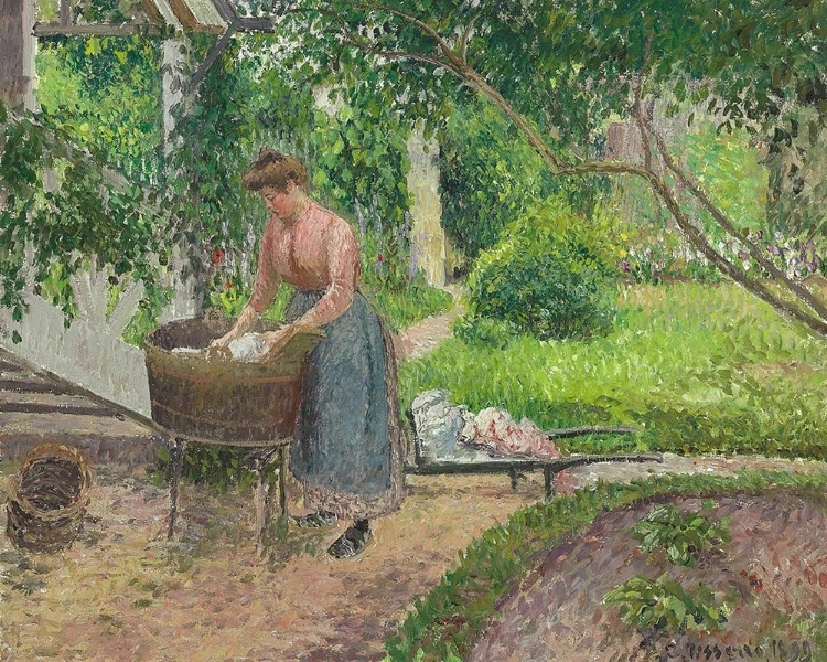 Picture of WASHER IN THE GARDEN, ERAGNY 