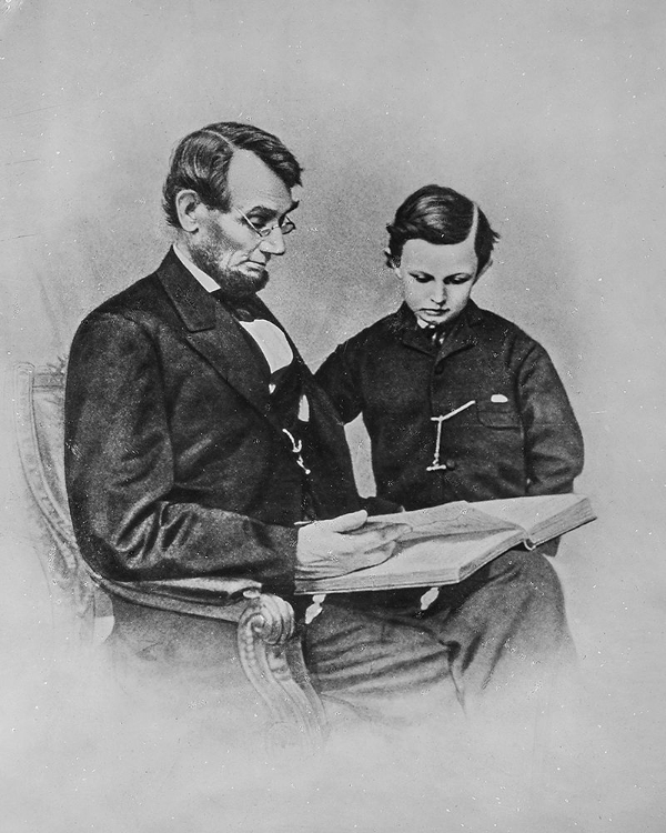 Picture of PRESIDENT ABRAHAM LINCOLN AND TAD LINCOLN