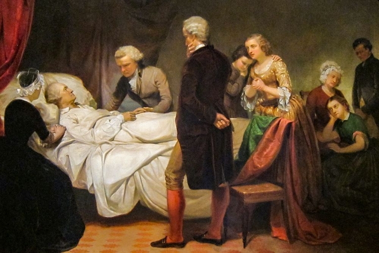 Picture of WASHINGTON ON HIS DEATHBED