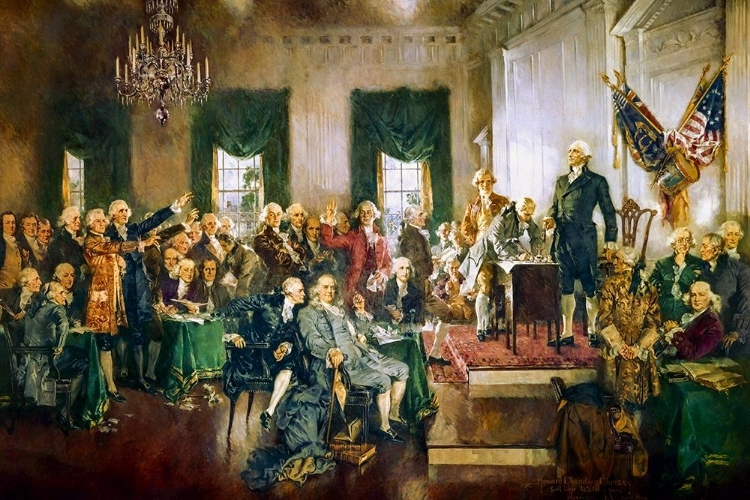 Picture of SCENE AT THE SIGNING OF THE CONSTITUTION OF THE UNITED STATES