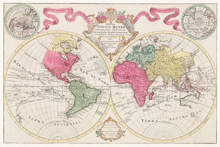 Picture of MAPPA TOTIUS MUNDI ADORNATA JUXTA OBSERVATIONES 1682