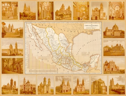 Picture of ECCLESIASTICAL MAP OF MEXICO