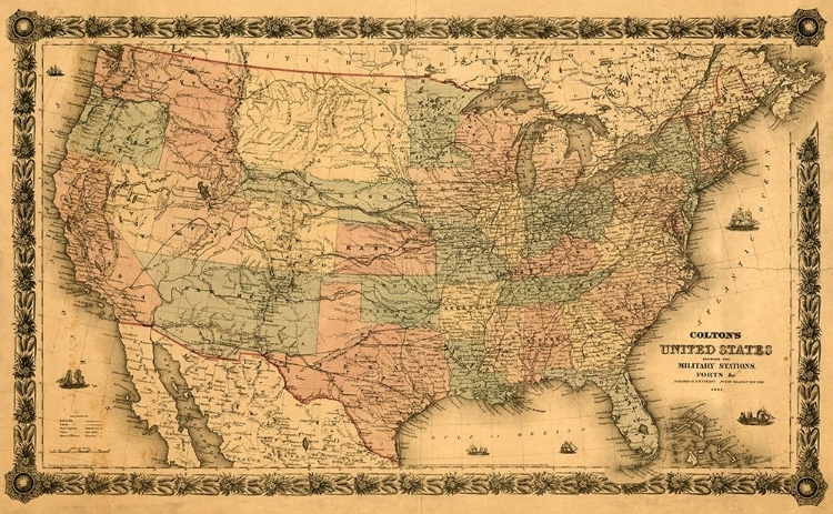 Picture of MILITARY FORTS POSTS AND BASES IN THE UNITED STATES 1861