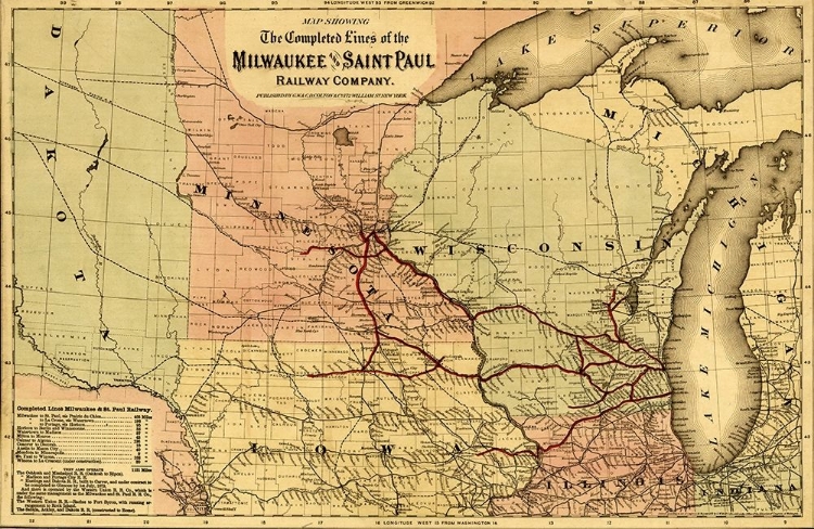 Picture of MILWAUKEE AND SAINT PAUL RAILWAY 1872