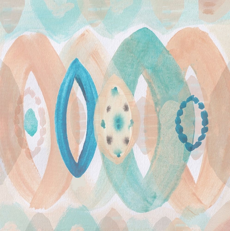 Picture of PEACH BLUE ELLIPSES