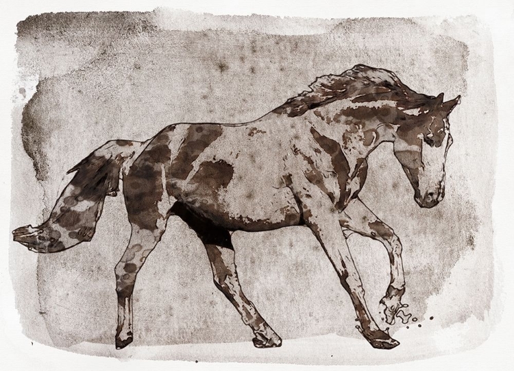 Picture of RUNNING BROWN HORSE