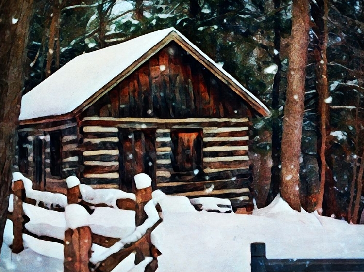 Picture of SNOW COVERED CABIN