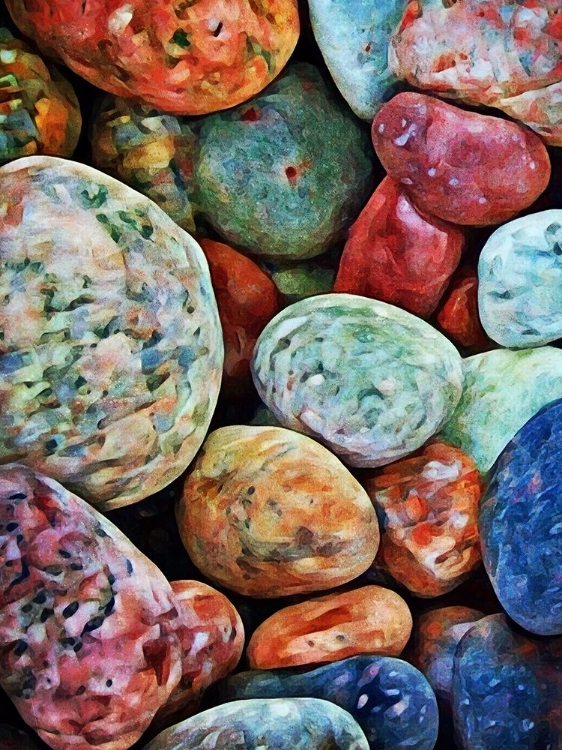 Picture of PARTICOLOURED PEBBLES I