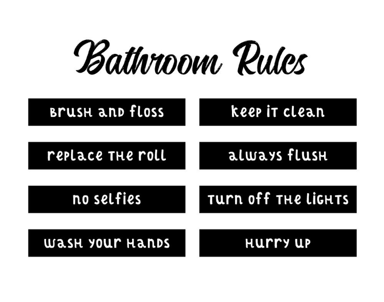 Picture of BATHROOM RULES