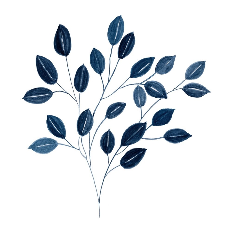 Picture of NAVY LEAVES I