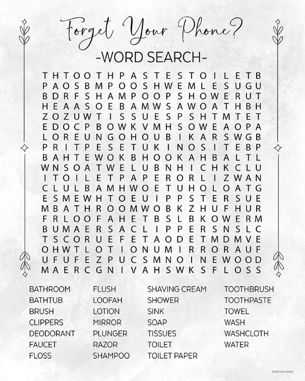 Picture of BATHROOM WORDSEARCH