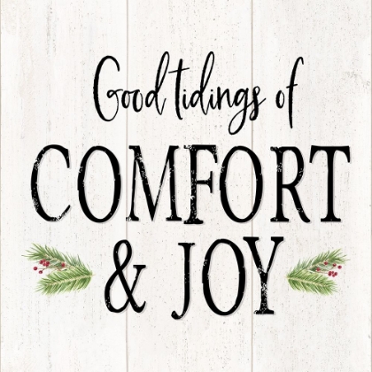 Picture of PEACEFUL CHRISTMAS II-COMFORT AND JOY BLACK TEXT