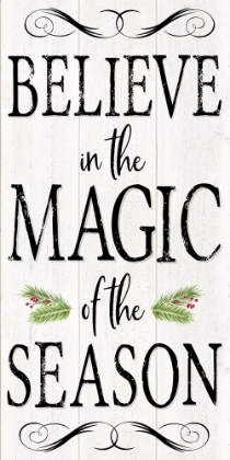 Picture of PEACEFUL CHRISTMAS-MAGIC OF THE SEASON VERT BLACK TEXT